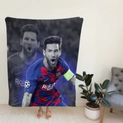 Lionel Messi Soccer Player Fleece Blanket