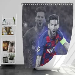 Lionel Messi Soccer Player Shower Curtain