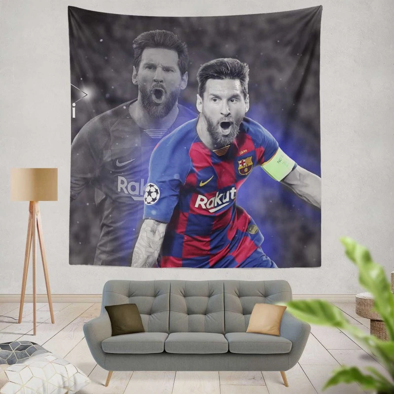 Lionel Messi Soccer Player Tapestry