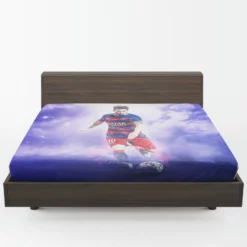 Lionel Messi Spirited Soccer Player Fitted Sheet 1