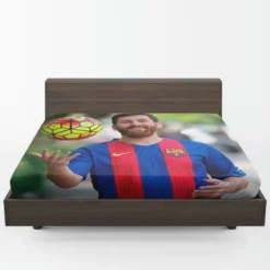 Lionel Messi Success Barca Footballer Player Fitted Sheet 1