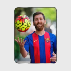 Lionel Messi Success Barca Footballer Player Fleece Blanket 1