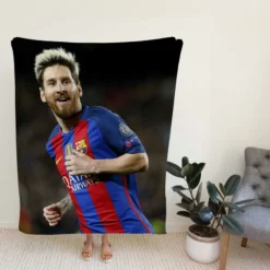 Lionel Messi UEFA Champions League Footballer Fleece Blanket