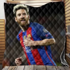 Lionel Messi UEFA Champions League Footballer Quilt Blanket