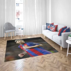 Lionel Messi UEFA Champions League Footballer Rug 2