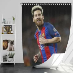 Lionel Messi UEFA Champions League Footballer Shower Curtain