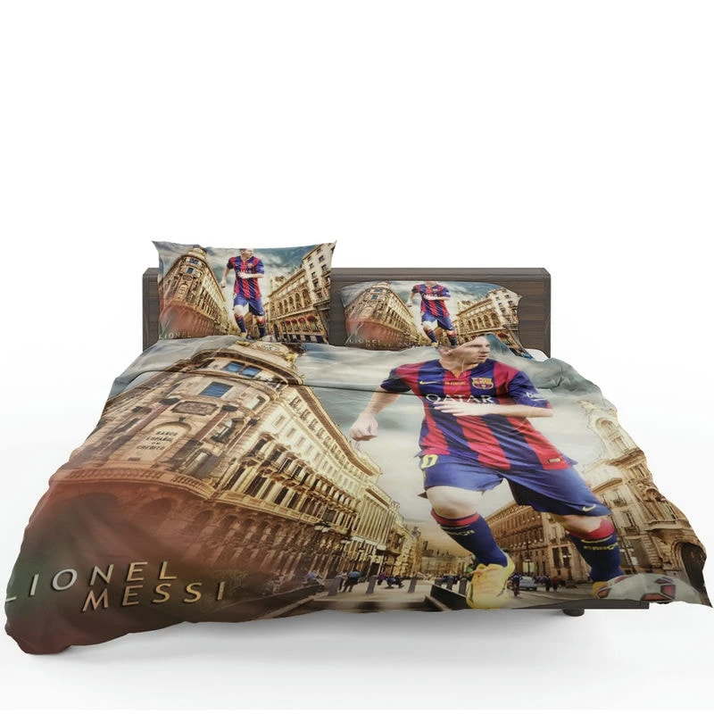 Lionel Messi flexible Barca Football Player Bedding Set