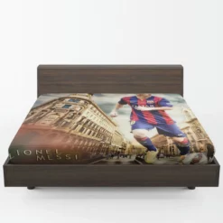 Lionel Messi flexible Barca Football Player Fitted Sheet 1