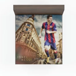 Lionel Messi flexible Barca Football Player Fitted Sheet