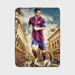 Lionel Messi flexible Barca Football Player Fleece Blanket 1