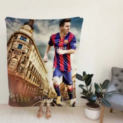 Lionel Messi flexible Barca Football Player Fleece Blanket