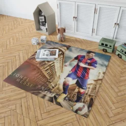 Lionel Messi flexible Barca Football Player Rug 1