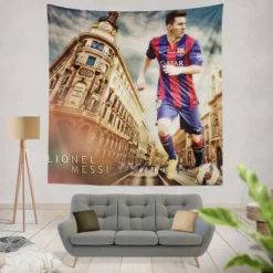 Lionel Messi flexible Barca Football Player Tapestry