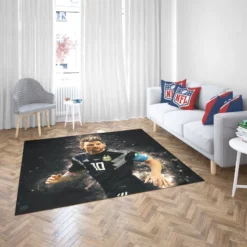 Lionel Messi  in Argentina Black Jersey Rug 2