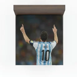 Lionel Messi influential Argentina Soccer Player Fitted Sheet