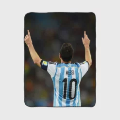 Lionel Messi influential Argentina Soccer Player Fleece Blanket 1