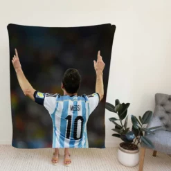 Lionel Messi influential Argentina Soccer Player Fleece Blanket