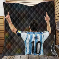 Lionel Messi influential Argentina Soccer Player Quilt Blanket