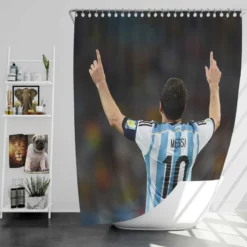 Lionel Messi influential Argentina Soccer Player Shower Curtain