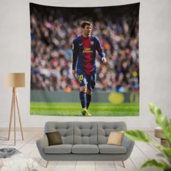 Lionel Messi keen sports Player Tapestry