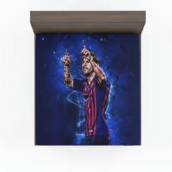 Lionel Messi professional sports Player Fitted Sheet