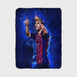 Lionel Messi professional sports Player Fleece Blanket 1