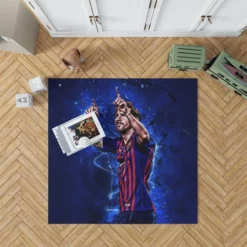 Lionel Messi professional sports Player Rug