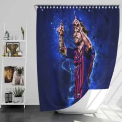 Lionel Messi professional sports Player Shower Curtain