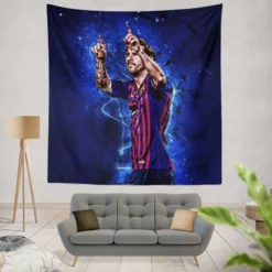 Lionel Messi professional sports Player Tapestry