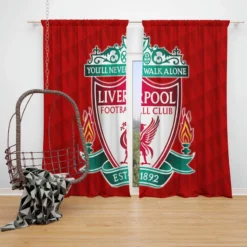 Liverpool FC Awarded English Football Club Window Curtain