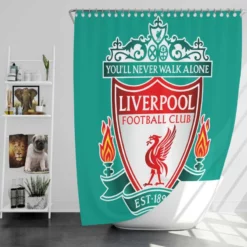 Liverpool FC The club competes in the Premier League Shower Curtain