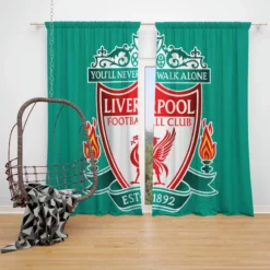 Liverpool FC The club competes in the Premier League Window Curtain