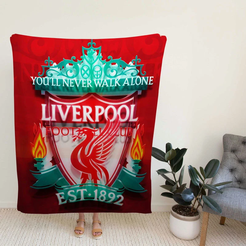 Liverpool Football Encouraging Football Club Fleece Blanket