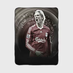 Liverpool Football Player Fernando Torres Fleece Blanket 1