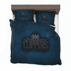 Los Angeles Clippers Energetic NBA Basketball Club Logo Bedding Set 1