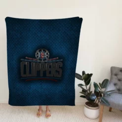 Los Angeles Clippers Energetic NBA Basketball Club Logo Fleece Blanket