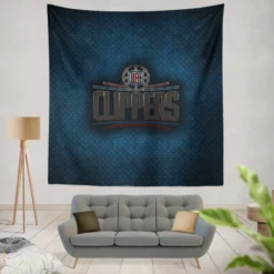 Los Angeles Clippers Energetic NBA Basketball Club Logo Tapestry