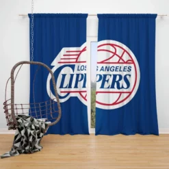 Los Angeles Clippers Excellent NBA Basketball Club Window Curtain