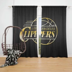 Los Angeles Clippers Professional NBA Basketball Club Window Curtain