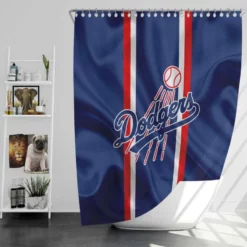 Los Angeles Dodgers American Professional Baseball Team Shower Curtain