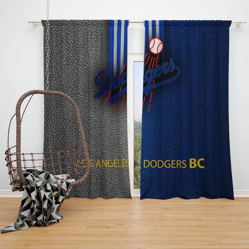 Los Angeles Dodgers Excellent MLB Baseball Club Window Curtain