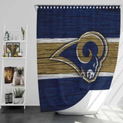Los Angeles Rams NFL Club Logo Shower Curtain