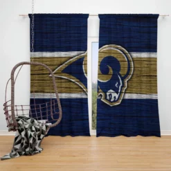 Los Angeles Rams NFL Club Logo Window Curtain