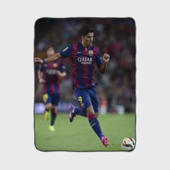 Luis Suarez Barcelona Star Soccer player Fleece Blanket 1