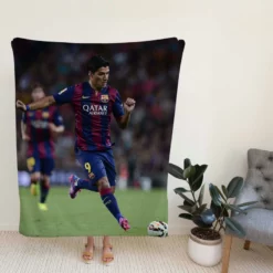 Luis Suarez Barcelona Star Soccer player Fleece Blanket