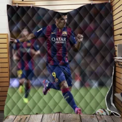 Luis Suarez Barcelona Star Soccer player Quilt Blanket