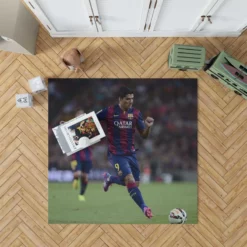 Luis Suarez Barcelona Star Soccer player Rug