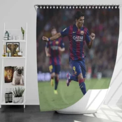 Luis Suarez Barcelona Star Soccer player Shower Curtain