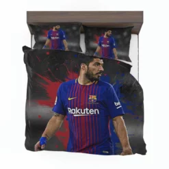 Luis Suarez Encouraging Barca Player Bedding Set 1