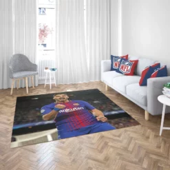 Luis Suarez Powerful Barcelona Club Player Rug 2